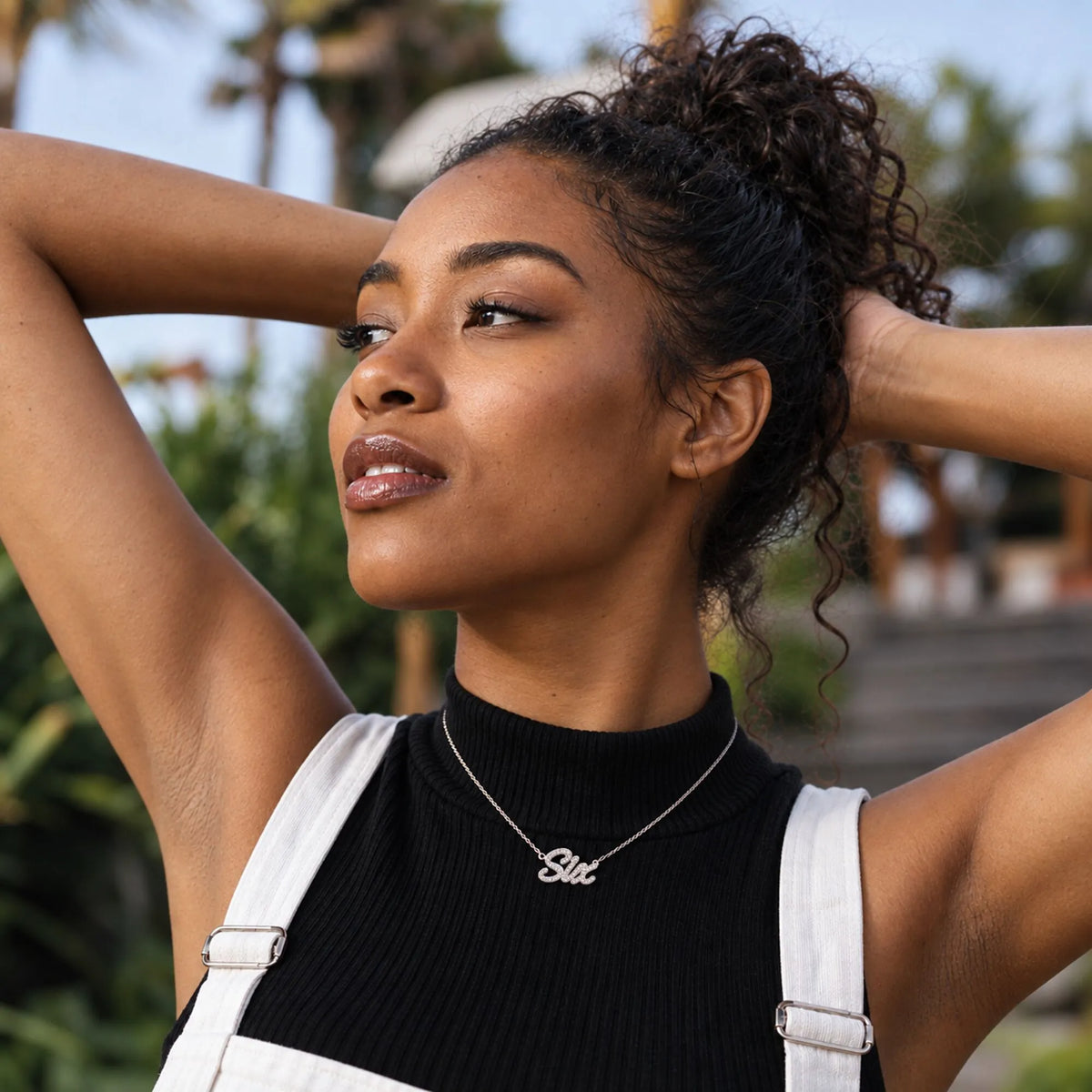 Six Pavé Necklace