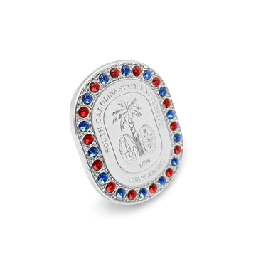 South Carolina State University Seal Pin – Angled view showing depth and detail
