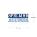 Spelman Alumna Pin – Front view with dimensions overlay