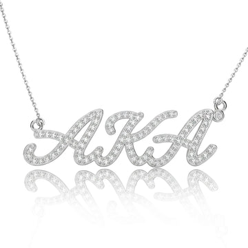 AKA Pavé Script Necklace