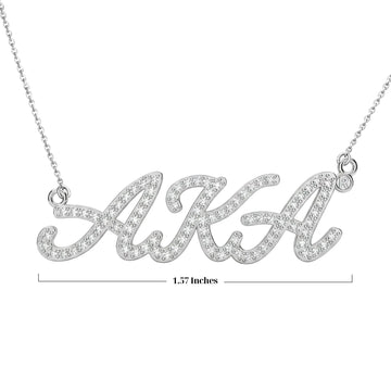 AKA Pavé Script Necklace
