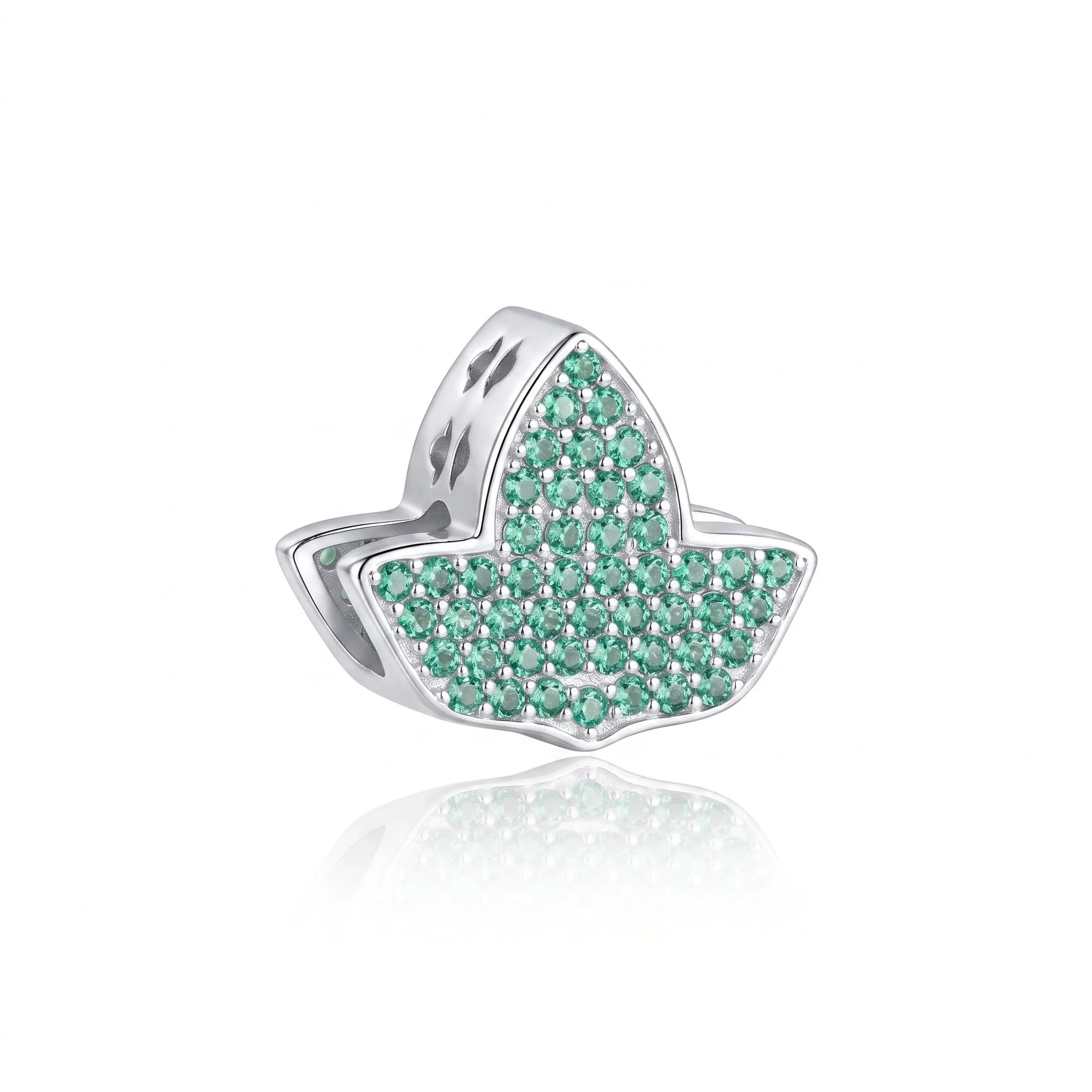 AKA Green Ivy Silhouette Charm Sterling Silver (Fits Pandora)