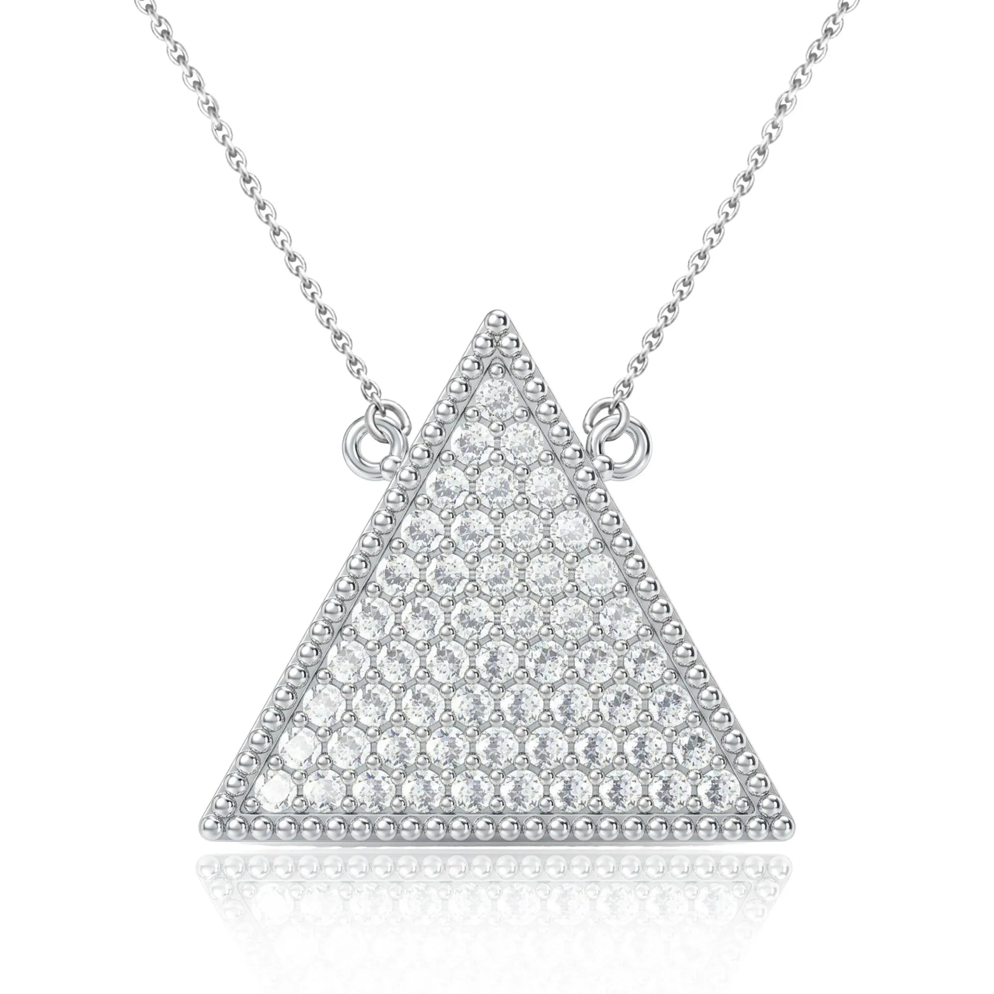 ΔΣΘ Radiant Pave Triangle Necklace -  Delta Sigma Theta