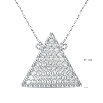 ΔΣΘ Radiant Pave Triangle Necklace -  Delta Sigma Theta