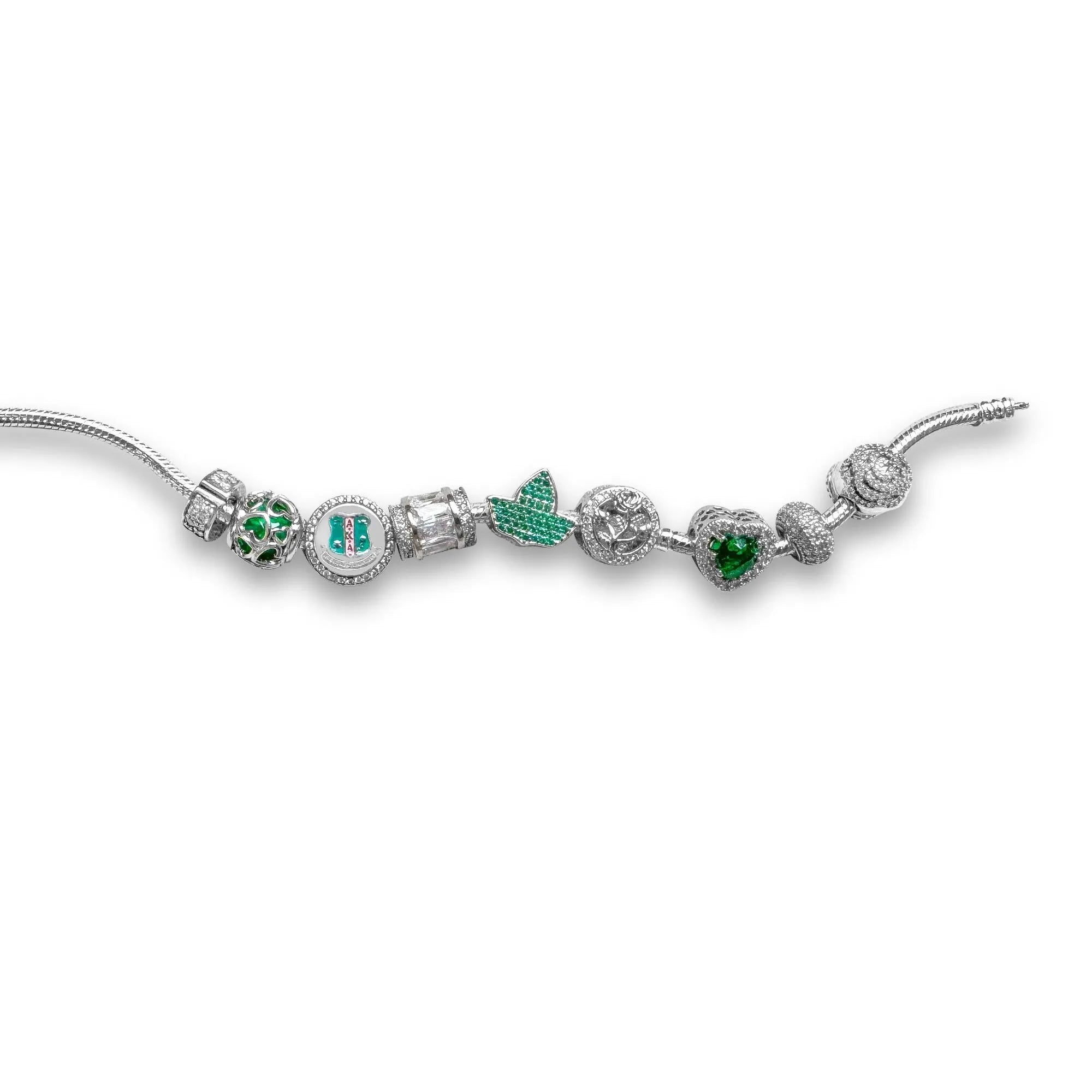 AKA Green Ivy Silhouette Charm Sterling Silver (Fits Pandora)