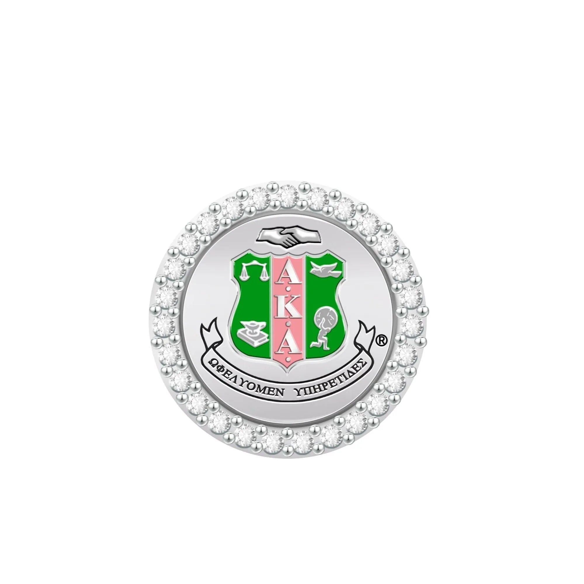 Sterling Silver AKA Shield Charm (Fits Pandora) - Gratia Pearl