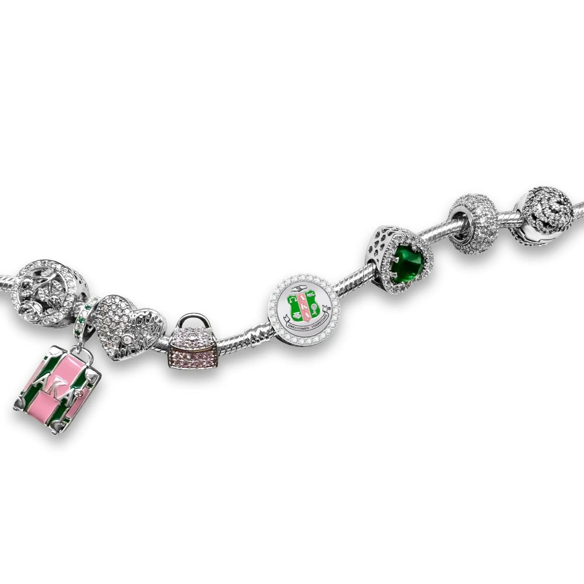 Sterling Silver AKA Shield Charm (Fits Pandora) - Gratia Pearl