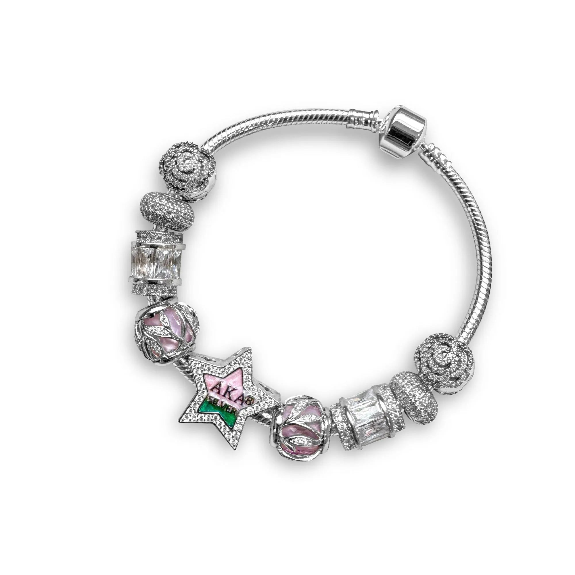 AKA Silver Star Statement Charm (Fits Pandora)