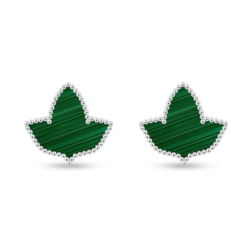 Sterling Silver Malachite Ivy Earrings