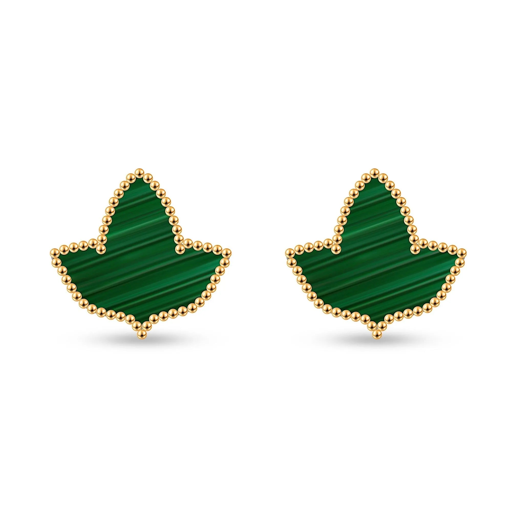 Sterling Silver Malachite Ivy Earrings - Gratia Pearl
