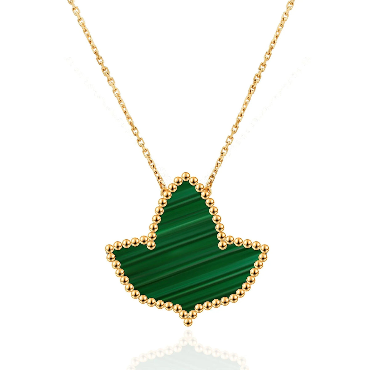 24K Gold Malachite Ivy Necklace | Alpha Kappa Alpha AKA | Gratia Pearl