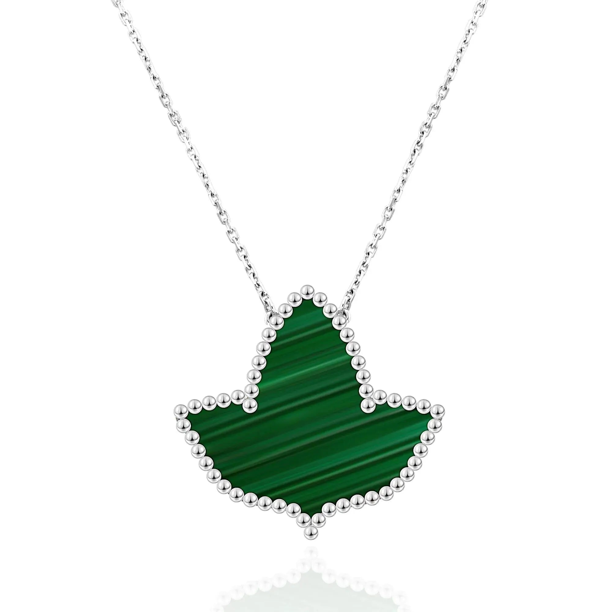 AKA Malachite Ivy Necklace Sterling Silver