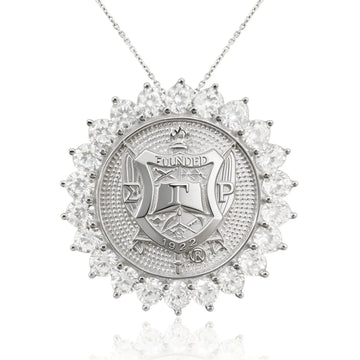 Sunburst SGRHO Shield Pendant Sterling Silver (Chain Sold Separately)