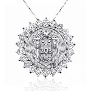 Sunburst ZPHIB Shield Pendant Sterling Silver (Chain Sold Separately)
