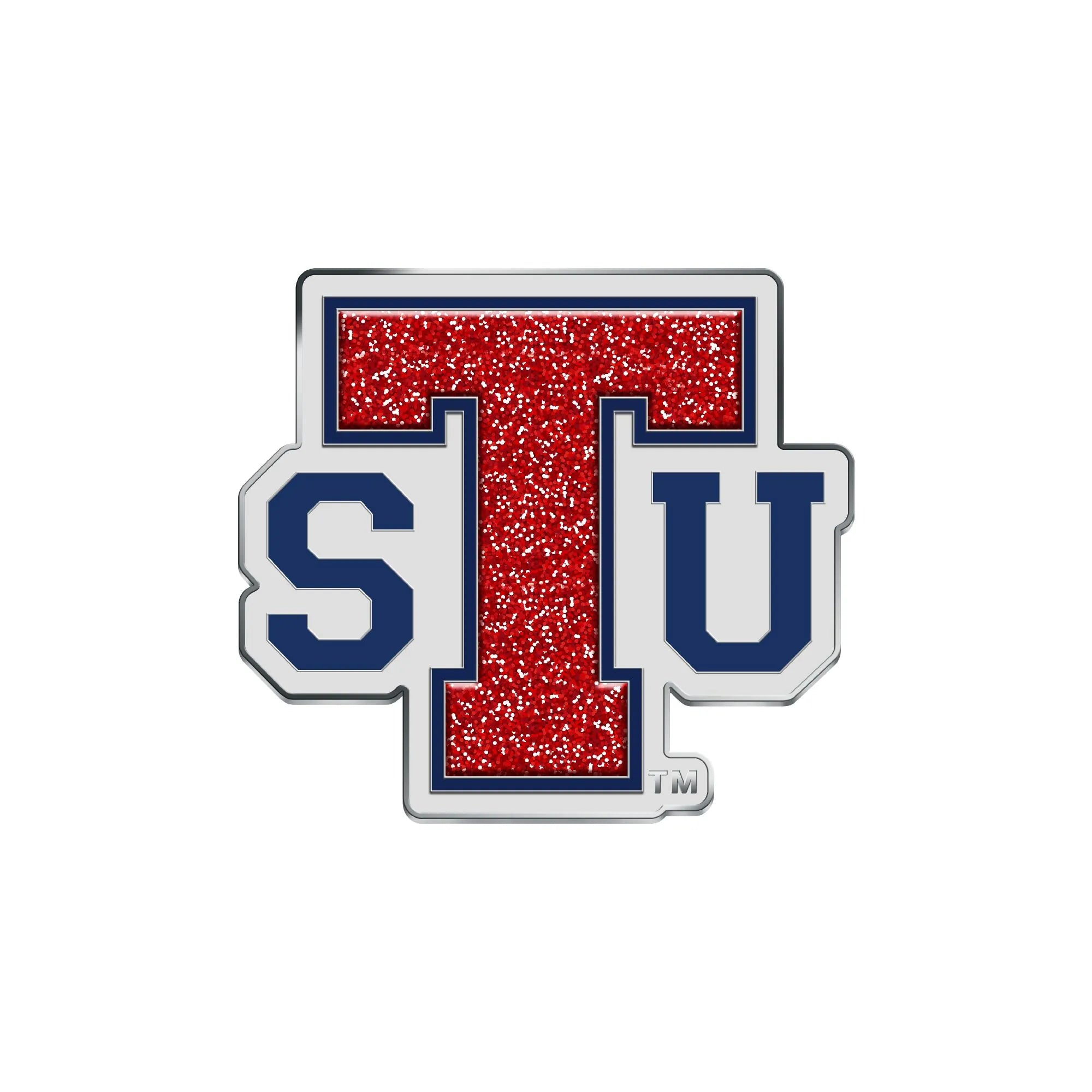Tennessee State University Pin – Front view, silver-plated, pin