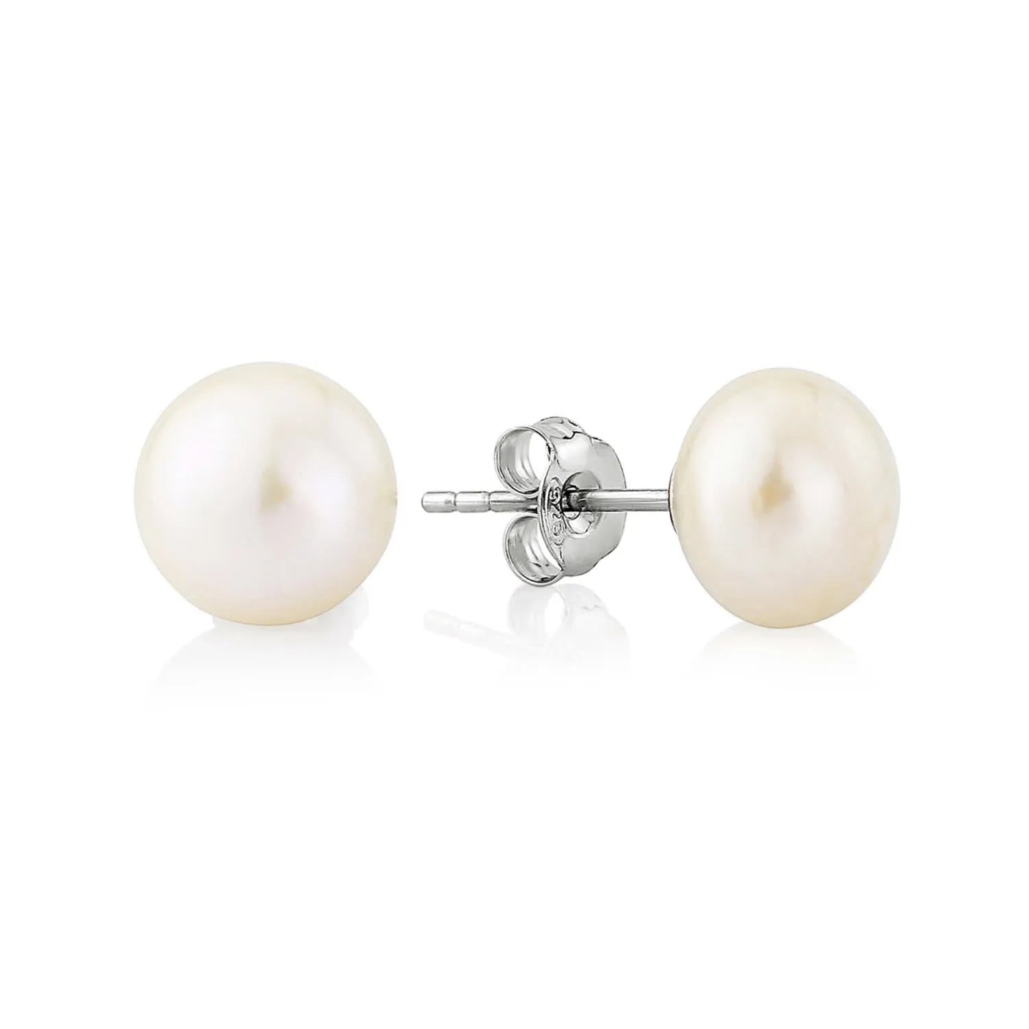 White Freshwater Pearl Studs - Gratia Pearl