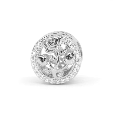 White Rose Charm - Gratia Pearl