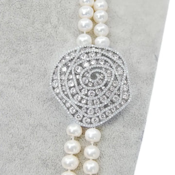 White Rose Freshwater Pearl necklace