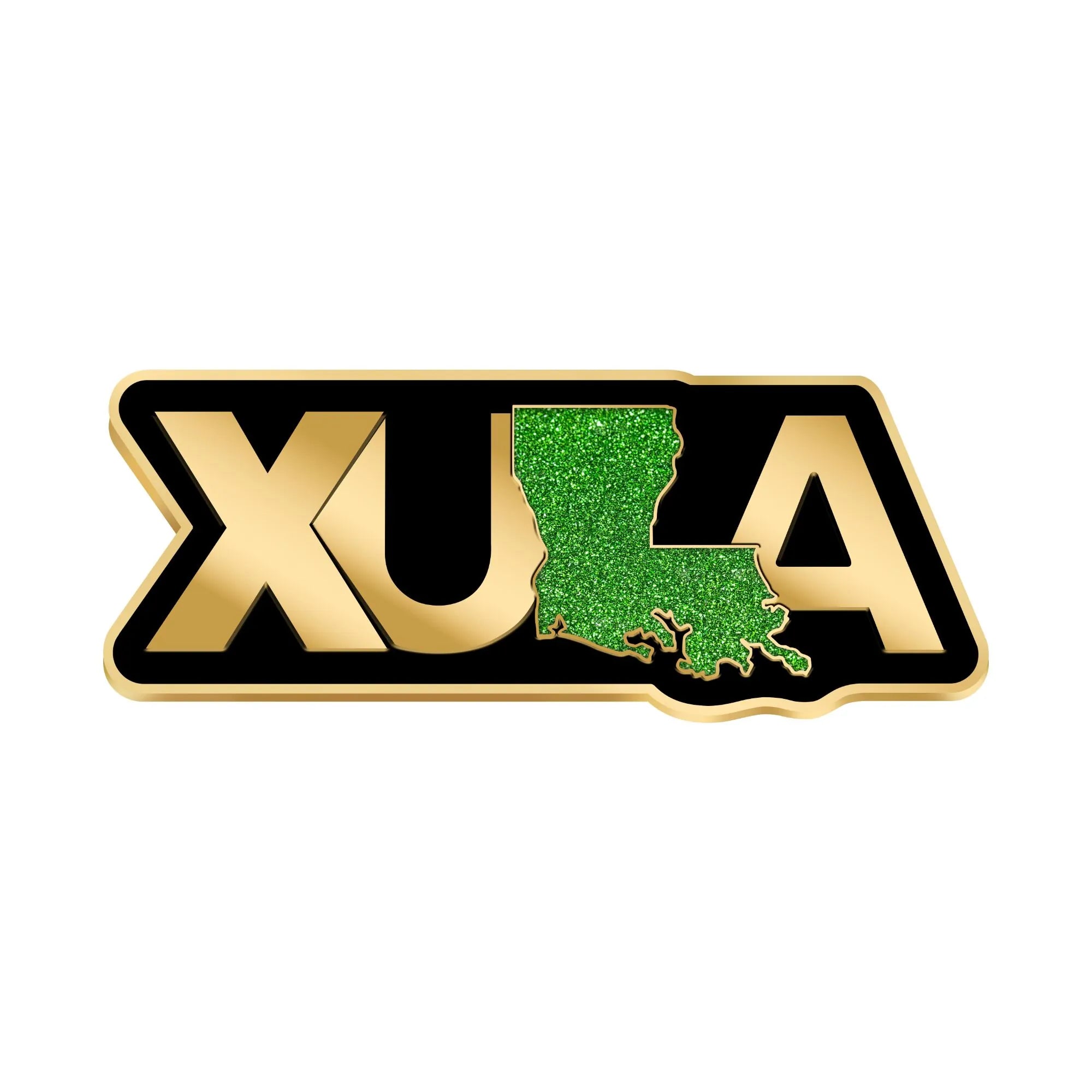 Xavier University Of Louisiana Pin – Front view, gold-plated, pin