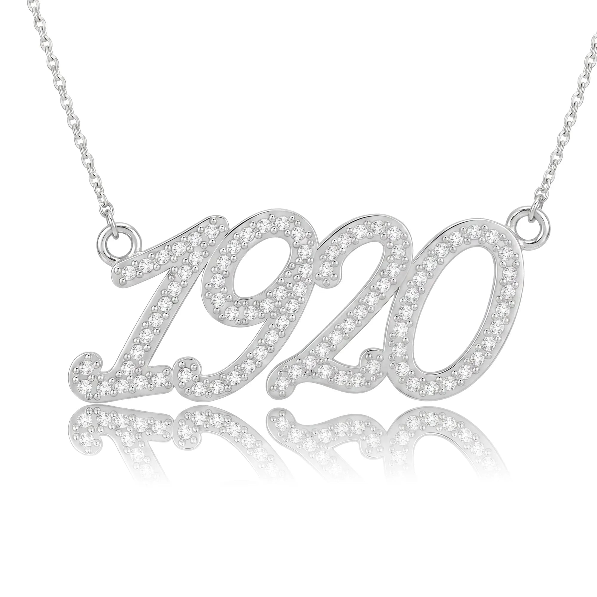 1920 Pavé Script Necklace