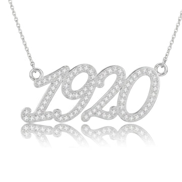 1920 Pavé Script Necklace