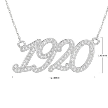 1920 Pavé Script Necklace