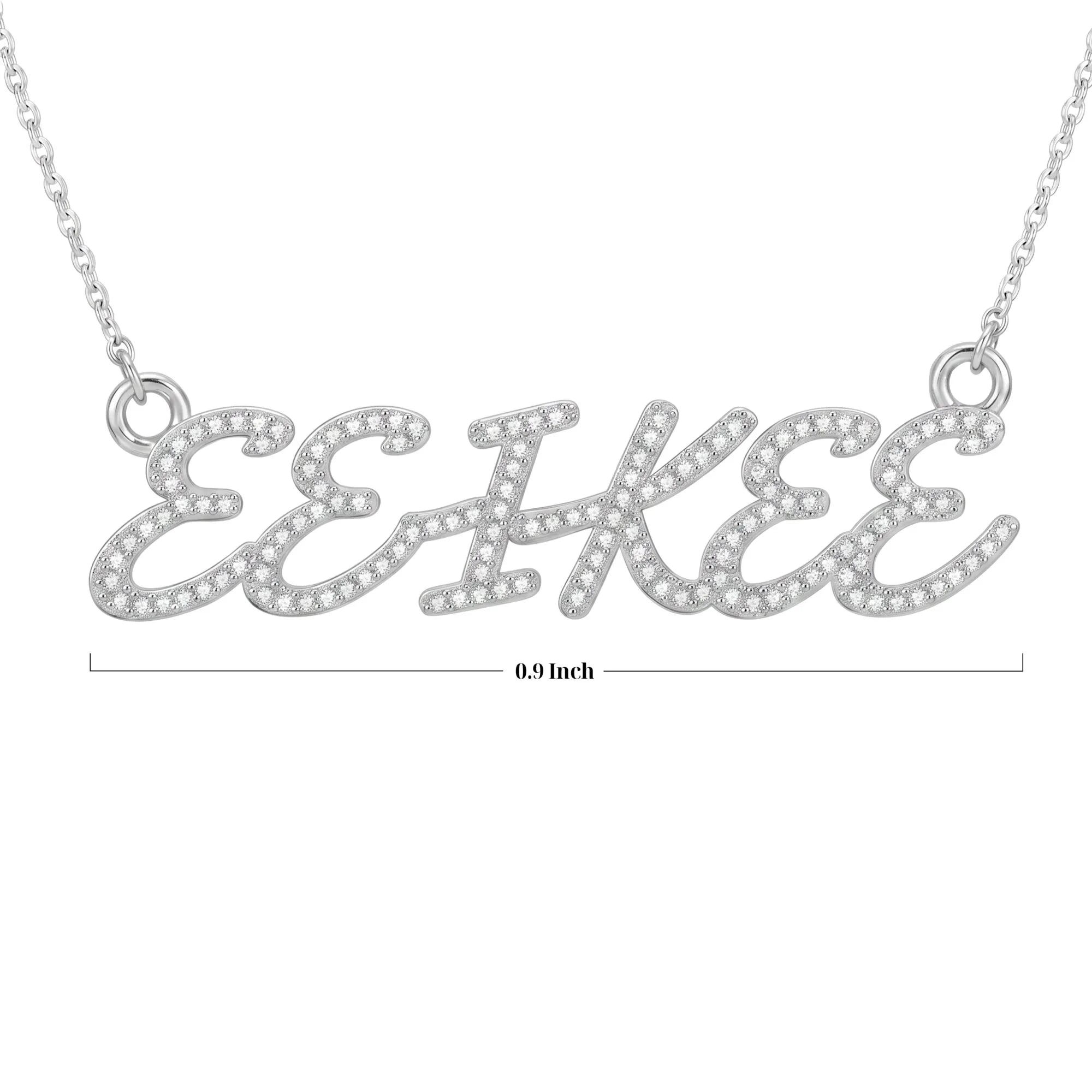 ZPHIB Pavé Eeikee Script Necklace