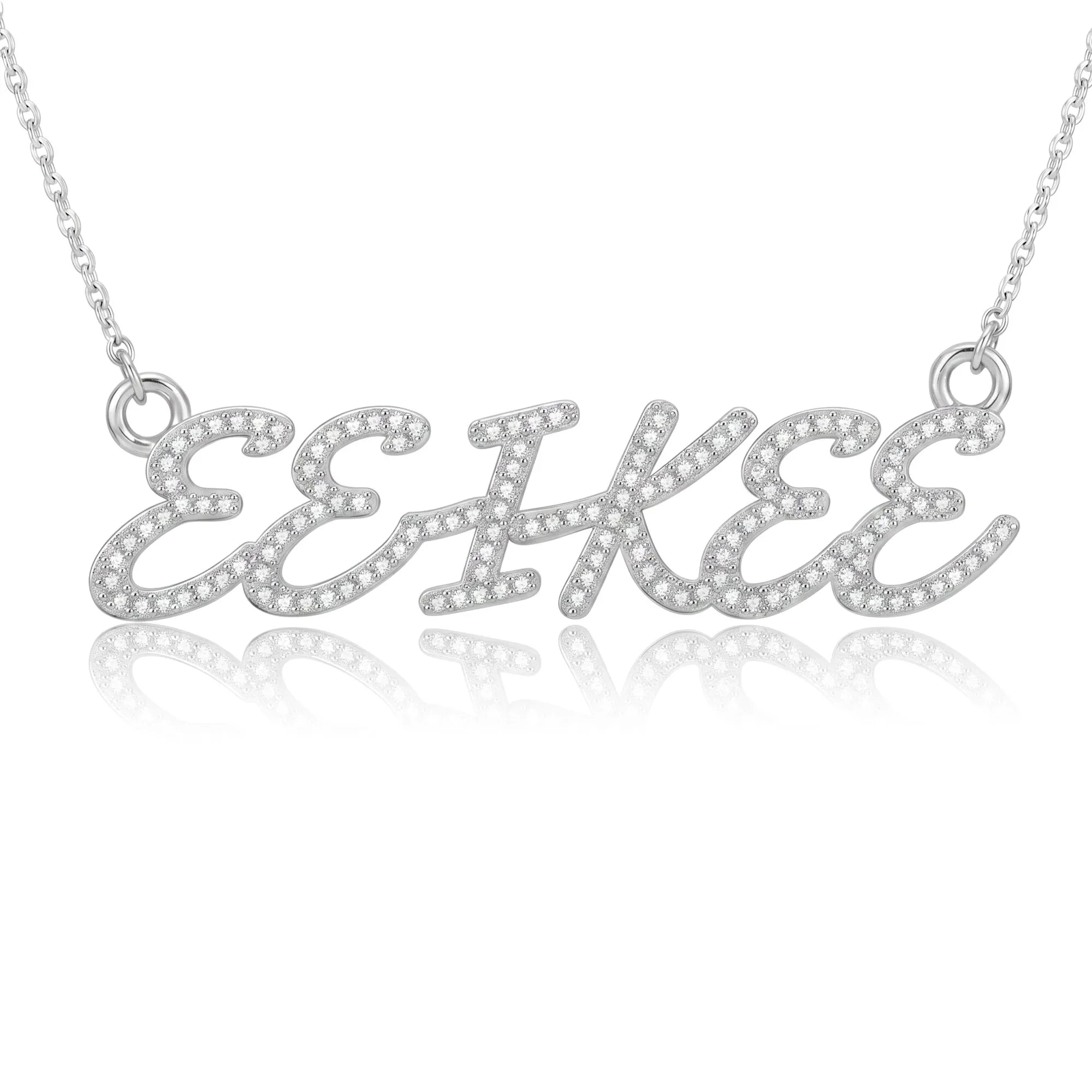 ZPHIB Pavé Eeikee Script Necklace