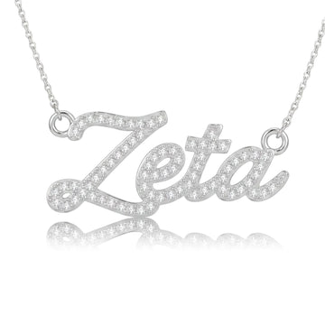 ZPHIB Pavé Zeta Script Necklace