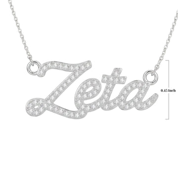 ZPHIB Pavé Zeta Script Necklace