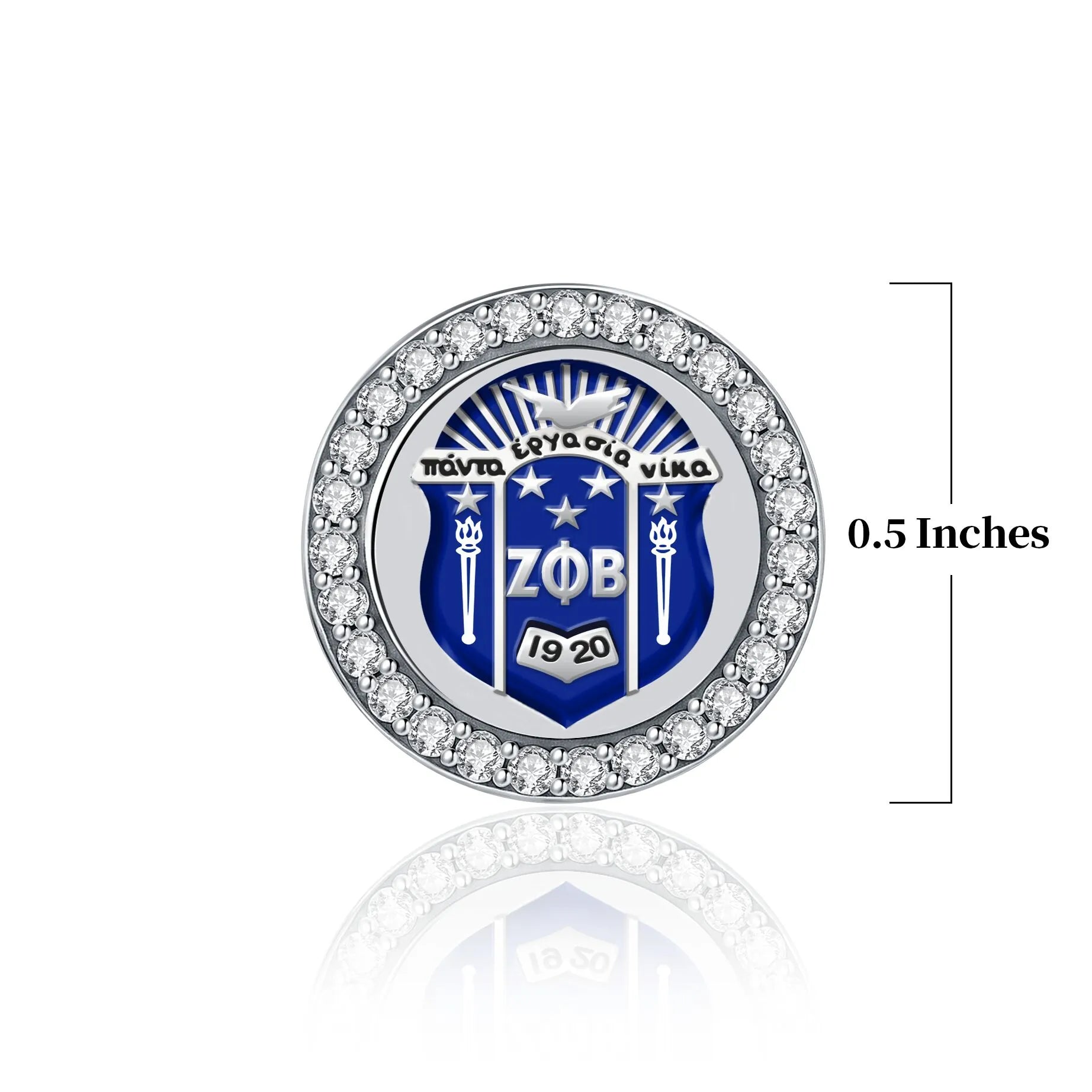 ZPHIB Shield Sterling Silver Charm (Fits Pandora)
