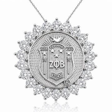 Sunburst ZPHIB Shield Pendant Sterling Silver (Chain Sold Separately)