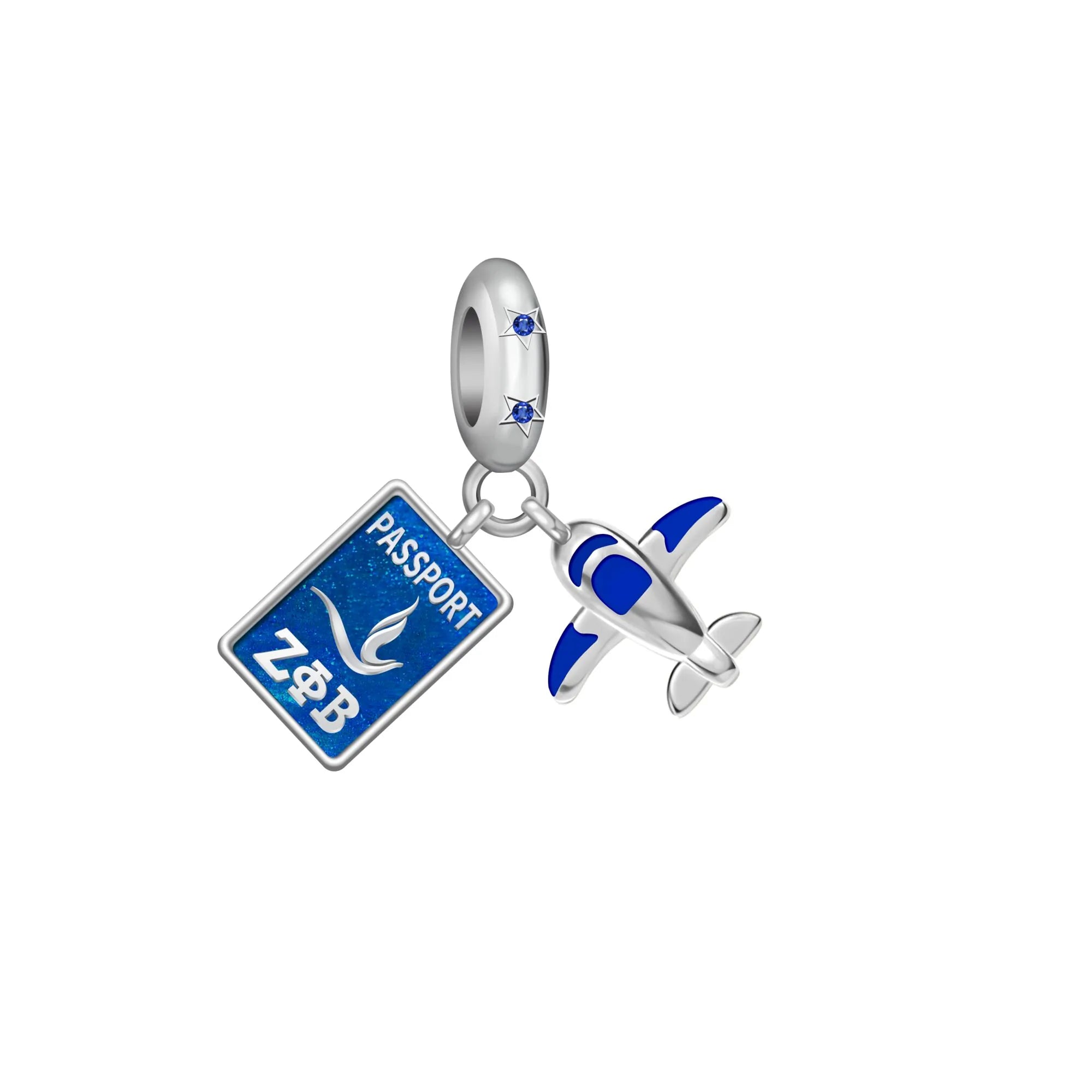 ZPHIB Passport Sterling Silver Charm (Fits Pandora)