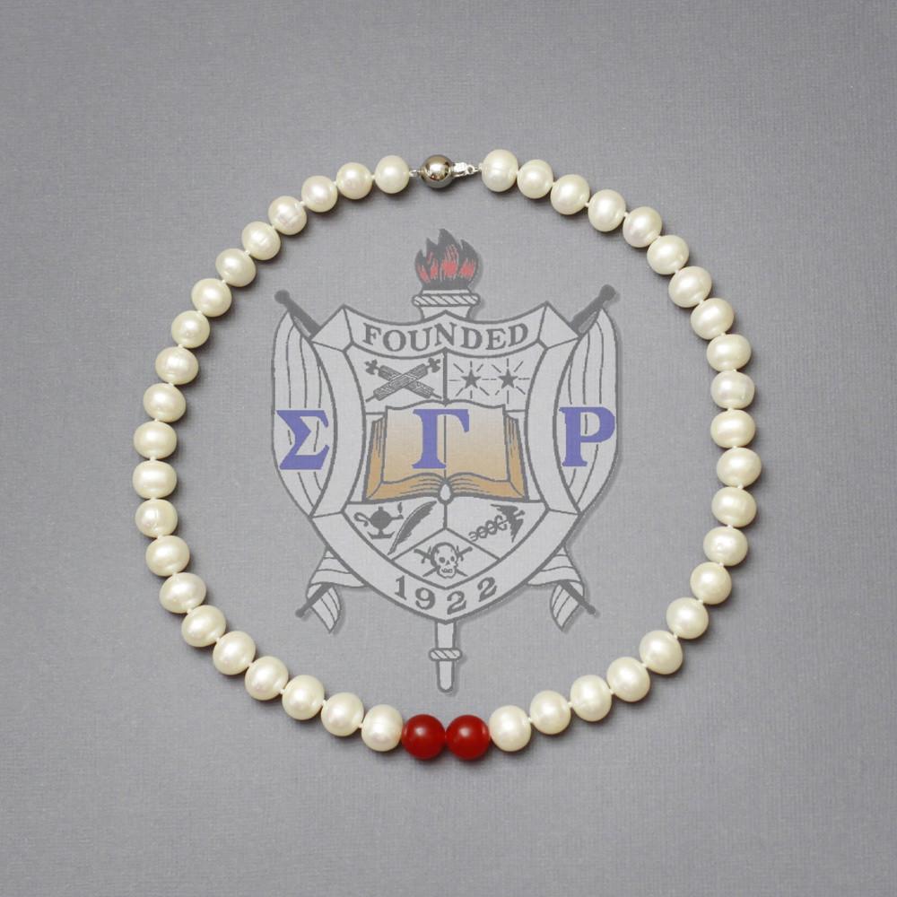 Pearls and Rubies Necklace