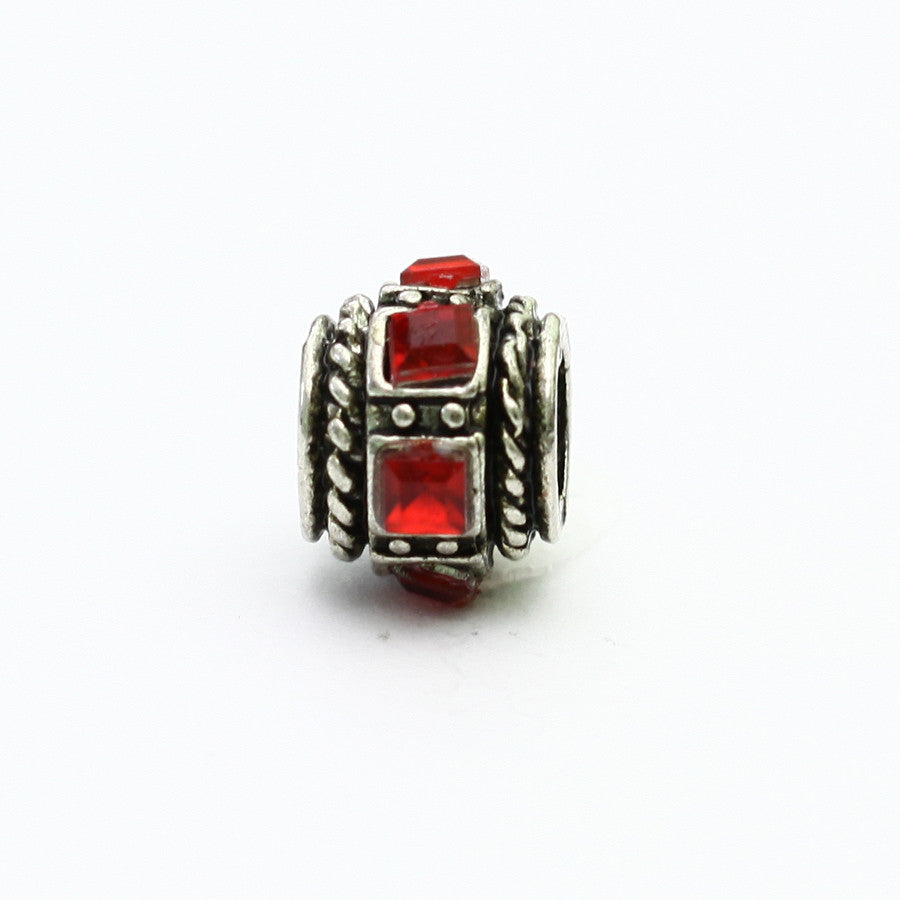 Square Red Stone Charm