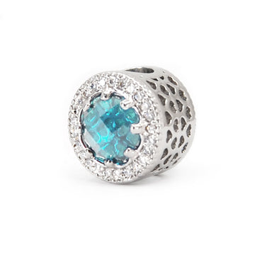Fancy Light Blue Radiant charm - Gratia Pearl