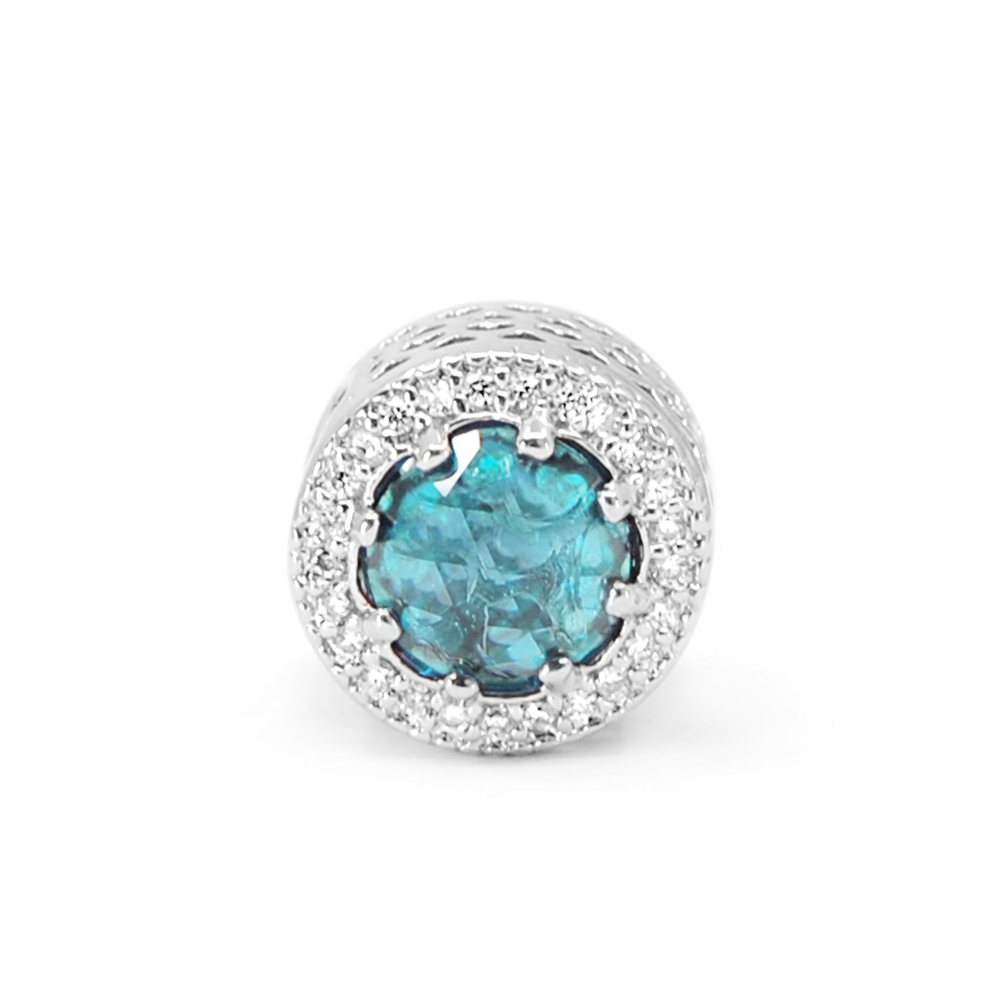 Fancy Light Blue Radiant charm - Gratia Pearl
